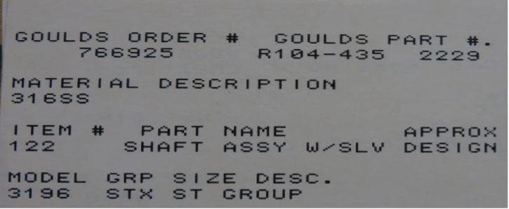 GOULDS R104-435-2229